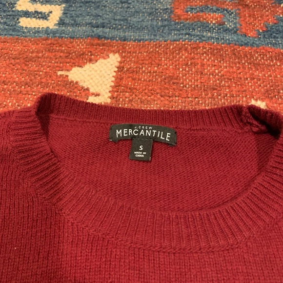 Bell layered sleeve maroon J.Crew Factory sweater size small good condition! - Picture 4 of 4